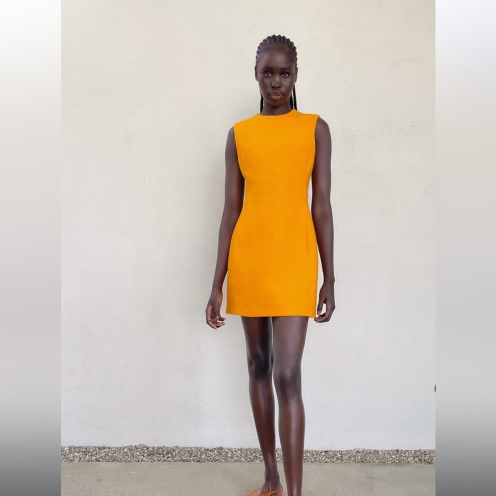Zara Bright Orange Mini Dress
